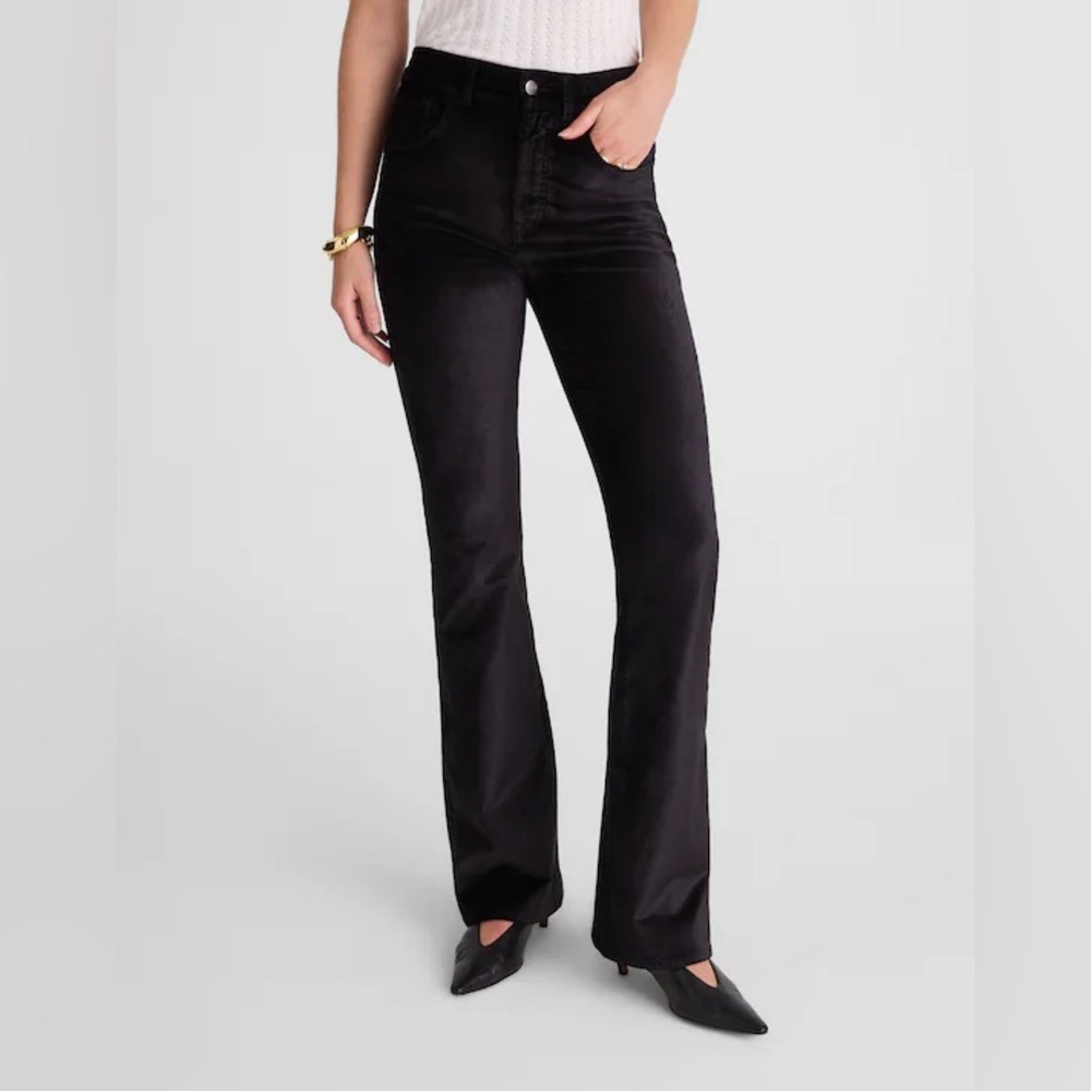 NWT Madewell The Stretch Flare Pant in Velvet